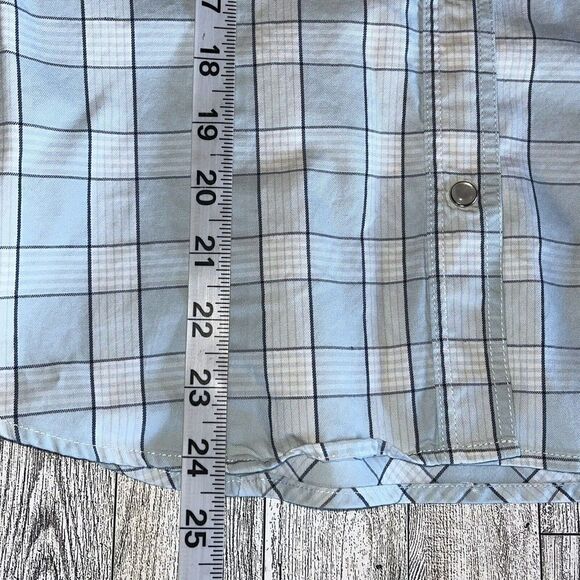 Roper Shirt Women's Large Blue Plaid Button Up Western Cowgirl Long Sleeve‎ - Picture 13 of 14